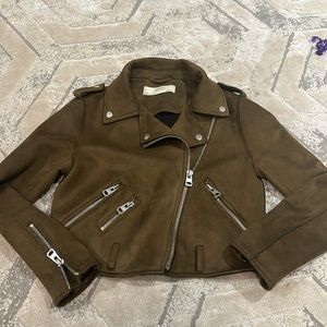 Zara Biker Jacket. Faux Suede size Medium